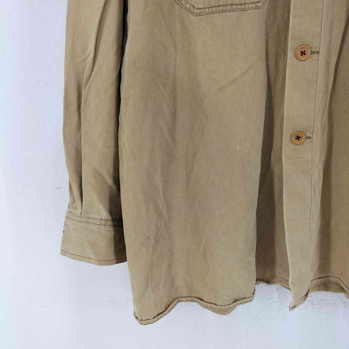バナナリパブリック BANANA REPUBLIC 90s DENIM フラップポケットコットンL/Sシャツ メンズ import:XL