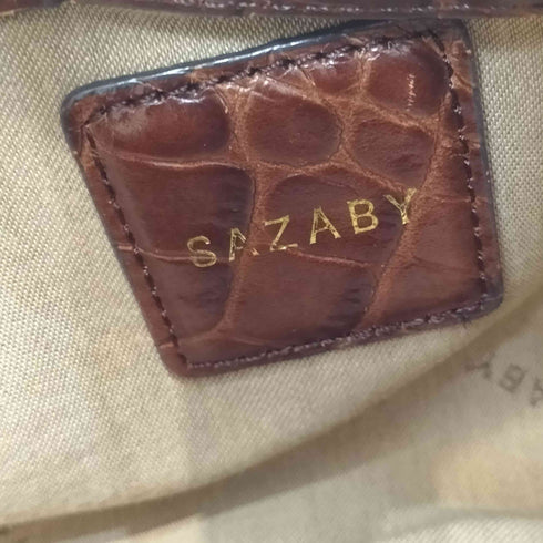 サザビー SAZABY カウレザー クロコ型押し ワンショルダーバッグ レディース