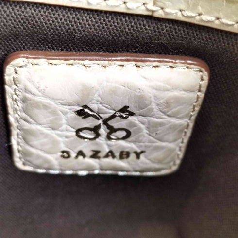 サザビー SAZABY クロコ型押し レザー ワンハンドルバッグ レディース