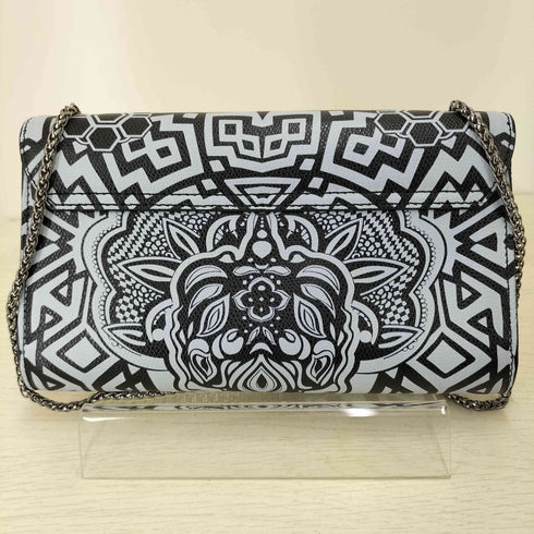フルラ FURLA フラワータトゥー柄 チェーンショルダーバッグ レディース