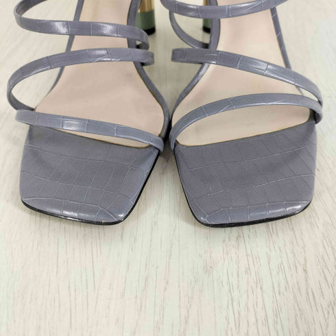 チャールズキース CHARLES & KEITH クロックエフェクト シリンドリカルヒールミュール Animal Print Blue レディース EUR:39