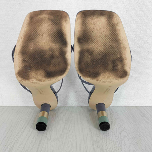 チャールズキース CHARLES & KEITH クロックエフェクト シリンドリカルヒールミュール Animal Print Blue レディース EUR:39