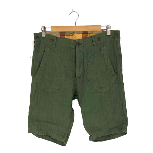 ジプシーアンドサンズ GYPSY&SONS ボタンフライ リネンハーフパンツ メンズ M