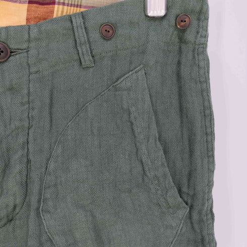 ジプシーアンドサンズ GYPSY&SONS ボタンフライ リネンハーフパンツ メンズ M