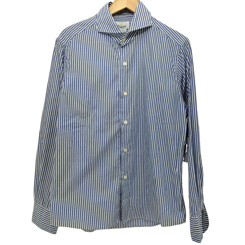 ジャンネット giannetto VINCI FIT カッタウェイ ストライプシャツ メンズ 40