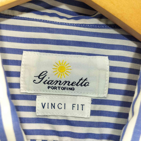 ジャンネット giannetto VINCI FIT カッタウェイ ストライプシャツ メンズ 40