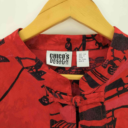 CHICO'S DESIGN 総柄シルクチャイナシャツ メンズ JPN:3