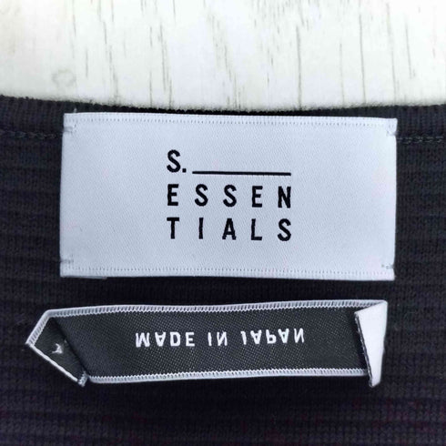 S.ESSENTIALS リブ切替 裾スリット コットンニットワンピース レディース JPN:38