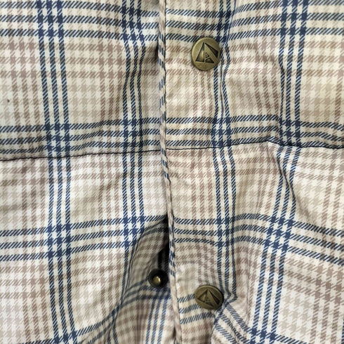 アクアスキュータム AQUASCUTUM チェック柄ダウンベスト メンズ M~L