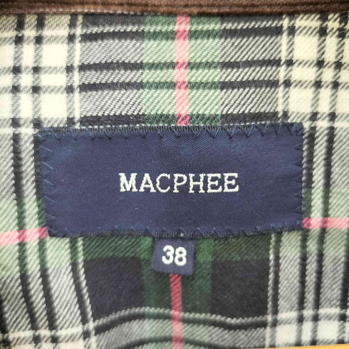 マカフィー MACPHEE コーデュロイ切替ブルゾンジャケット レディース 38