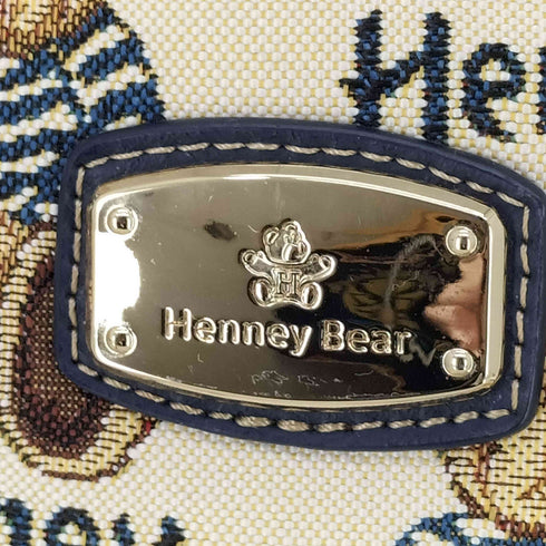 henney bear 刺繍 プレートロゴ キャンバス トートバッグ レディース