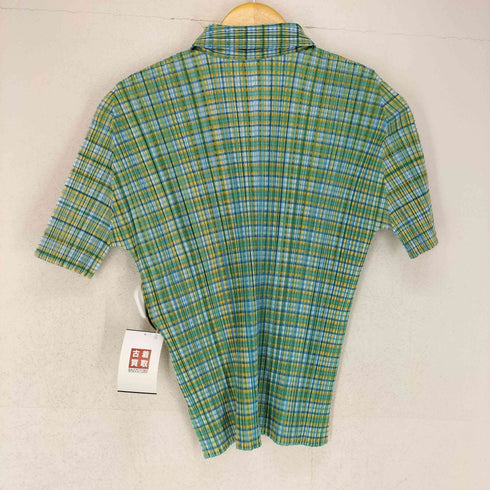 プリーツプリーズイッセイミヤケ PLEATS PLEASE ISSEY MIYAKE プリーツ加工チェックシャツ レディース JPN:3