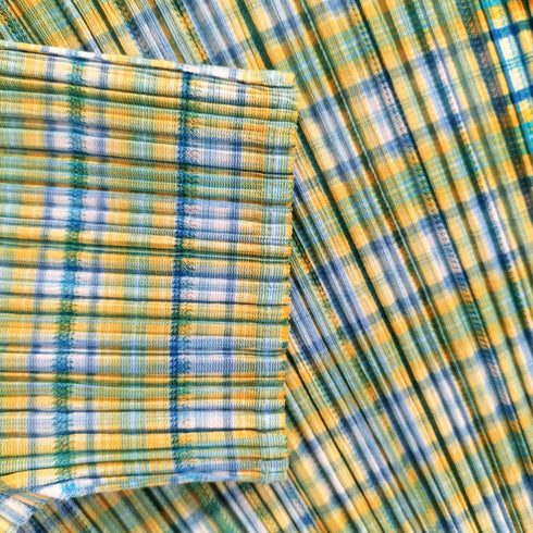 プリーツプリーズイッセイミヤケ PLEATS PLEASE ISSEY MIYAKE プリーツ加工チェックシャツ レディース JPN:3