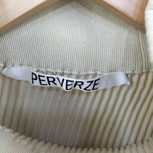 パーバーズ PERVERZE ノースリーブ ハイネック ニットワンピース レディース