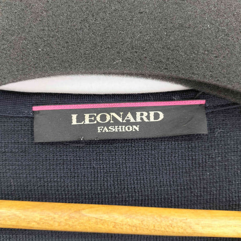 レオナール LEONARD 総柄 シルクウール混 ワンピース レディース 40
