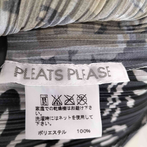 プリーツプリーズイッセイミヤケ PLEATS PLEASE ISSEY MIYAKE 総柄プリーツ加工シャツ レディース JPN:3