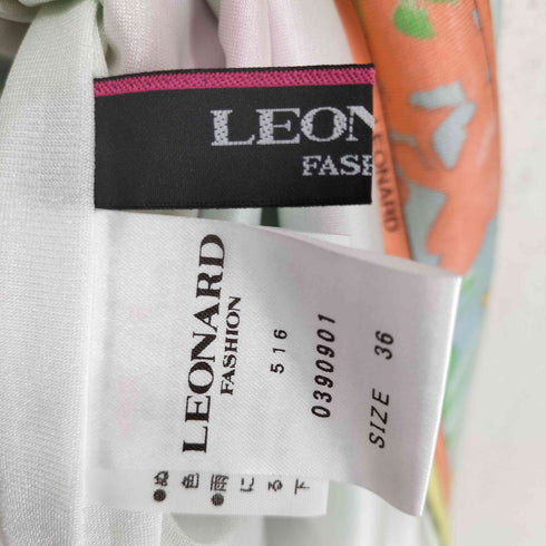 レオナール LEONARD 花柄ボートネックワンピース レディース JPN:36