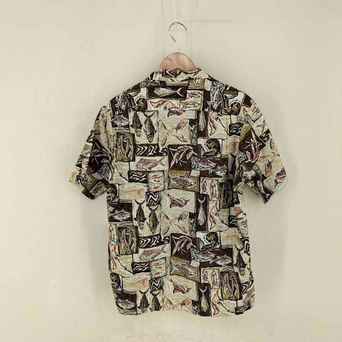 Hawaiian Flavor USA製 魚柄 アロハシャツ メンズ import:M
