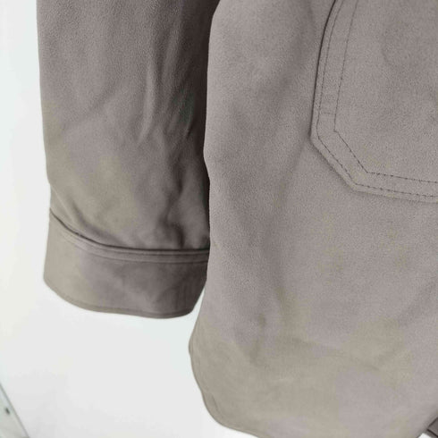 ザラ ZARA フェイクスエード ワイド L/S オーバーサイズシャツ レディース import:L