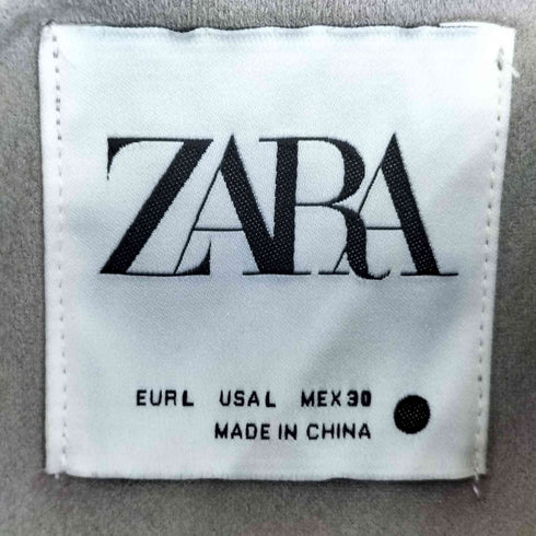 ザラ ZARA フェイクスエード ワイド L/S オーバーサイズシャツ レディース import:L