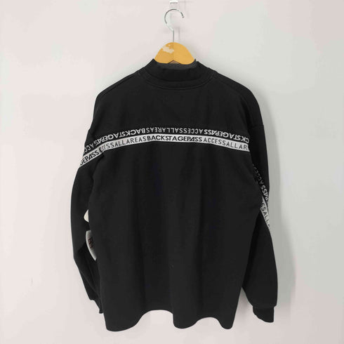 BACKSTAGE PASS RIB LOGO-MOCK NECK リブロゴ モックネック ビッグシルエット トレーナー メンズ 3-4