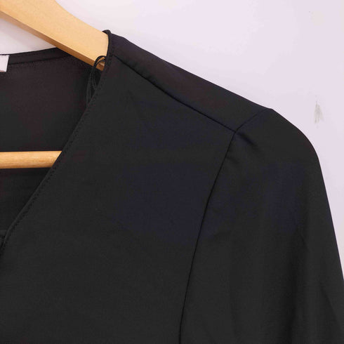 ザラ ZARA Black Bodysuit ブラック ボディスーツ レディース import:M