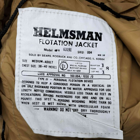 helmsman flotation jacket ナイロンフルジップジャケット メンズ M