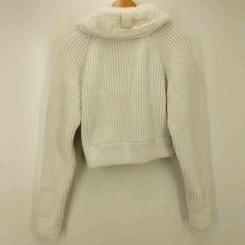 ザラ ZARA フェイクファーカラー ジップアップセーター レディース L