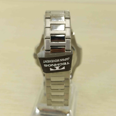 TECHNOS ステンレス クォーツ腕時計 T9B44 メンズ