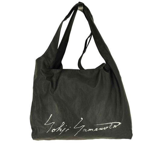 ディスコードヨウジヤマモト discord Yohji Yamamoto INFINITE Signature インフィニット シグネチャー レザー トートバッグ メンズ