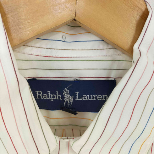 ラルフローレン RALPH LAUREN 両胸フラップ ストライプ オープンカラーシャツ レディース 9