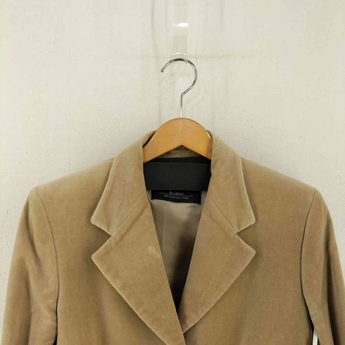 マックスマーラウィークエンド MAX MARA WEEKEND lycra by dupont ベロア テーラードジャケット レディース US:8