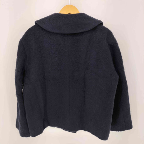 Porter des boutons ウールアクリモヘア ビッグカラージャケット レディース