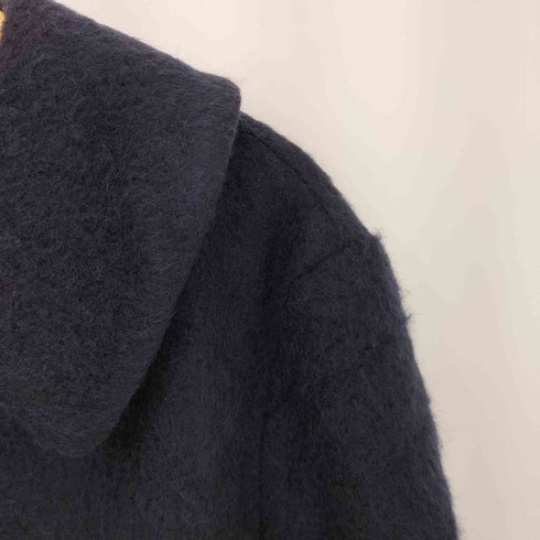 Porter des boutons ウールアクリモヘア ビッグカラージャケット レディース