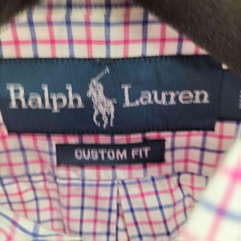 ラルフローレン RALPH LAUREN CUSTOM FIT スモールポニー刺繍 チェック BD S/S シャツ メンズ JPN:S