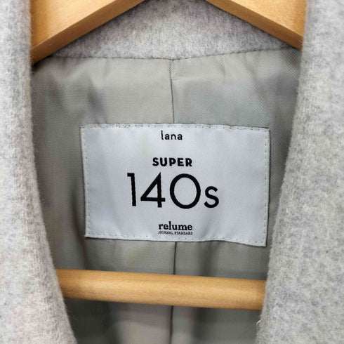 ジャーナルスタンダードレリューム JOURNAL STANDARD relume SUPER 140s lana ウールノーカラーコート レディース JPN:36