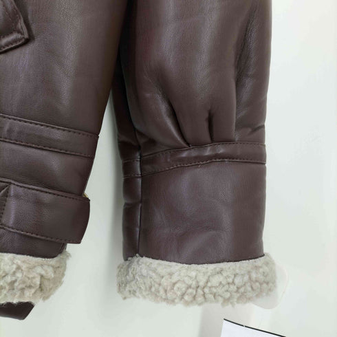 エルボパッチ フェイクレザーフライトジャケット メンズ