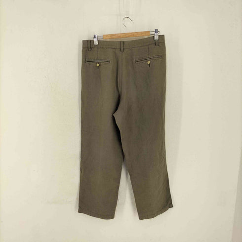 エディーバウアー Eddie Bauer 白タグ 2タック コットンリネンパンツ メンズ 34inch