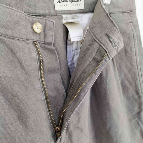 エディーバウアー Eddie Bauer 白タグ 2タック コットンリネンパンツ メンズ 34inch