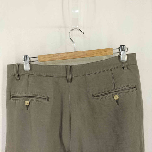 エディーバウアー Eddie Bauer 白タグ 2タック コットンリネンパンツ メンズ 34inch