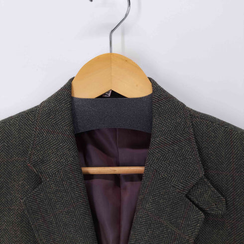 マークスアンドスペンサー MARKS&SPENCER ウール100% クルミボタン チェック 2B テーラードジャケット メンズ