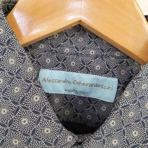 ALESSANDRO GHERARDESCHI イタリア製 コットン 総柄シャツ メンズ import:M