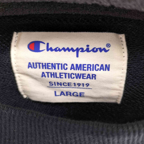 チャンピオン Champion AUTHENTIC AMERICAN クルーネックスウェット フロントロゴ刺繍 メンズ JPN:L