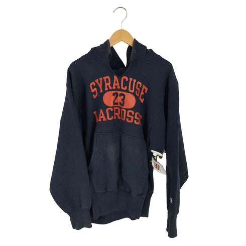 チャンピオン Champion 刺繍タグ REVERSE WEAVE SYRACUSE LACROSSE カプセル 三段 プルオーバーパーカー メンズ import:M