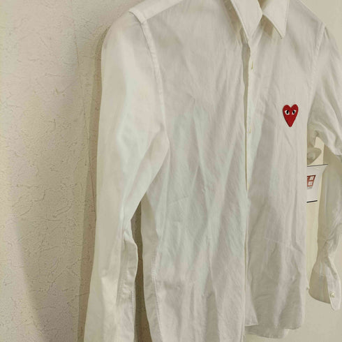 プレイコムデギャルソン PLAY COMME des GARCONS ハートパッチロングスリーブ長袖シャツ レディース JPN:M
