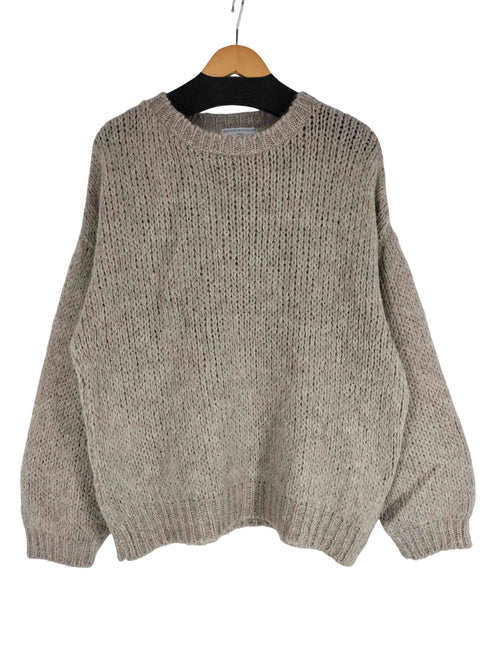トリコジャンマルク TRICOTS JEAN MARC HUGO モヘア混 クルーネックニット レディース
