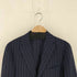 ユナイテッドアローズグリーンレーベルリラクシング UNITED ARROWS green label relaxing サマーウール混 濃紺 ストライプ リネンテーラードジャケット メンズ JPN:48