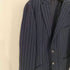 ユナイテッドアローズグリーンレーベルリラクシング UNITED ARROWS green label relaxing サマーウール混 濃紺 ストライプ リネンテーラードジャケット メンズ JPN:48