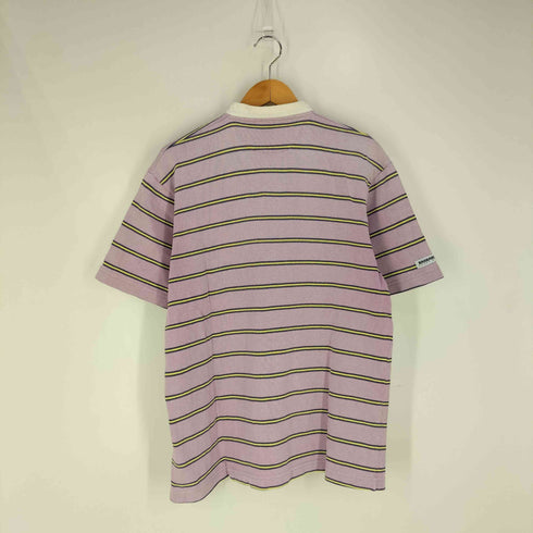 バーバリアン BARBARIAN カナダ製 バンドカラー ボーダー ラガーシャツ メンズ import:L