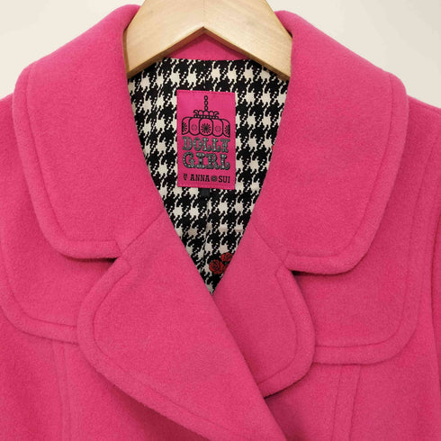 ドーリーガールバイアナスイ DOLLY GIRL BY ANNA SUI フラワーボタン カシミヤ混 Pコート レディース JPN:2